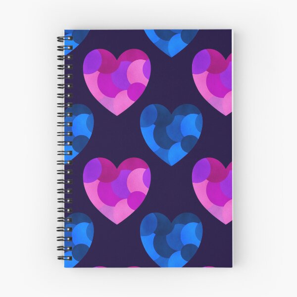 Item preview, Pink and Blue Watercolor Hearts Pattern designed and sold by ChangingLight.