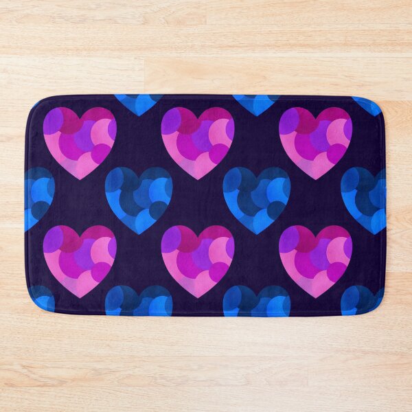 Item preview, Pink and Blue Watercolor Hearts Pattern designed and sold by ChangingLight.