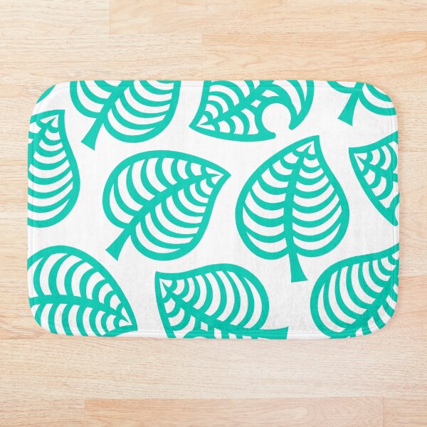 Big Nook Leaf White Bath Mat