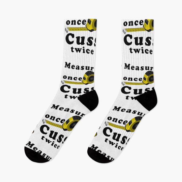 Item preview, Measure Once Cuss Twice Woodworking Shirt Sticker Gift designed and sold by Pittsburgh 412 Steel City Yinzers.