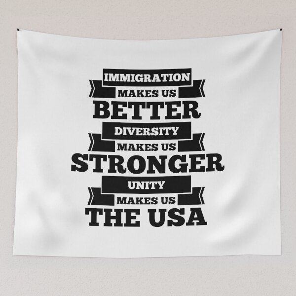 Aperçu de l'œuvre IMMIGRATION USA créée et vendue par piedaydesigns.