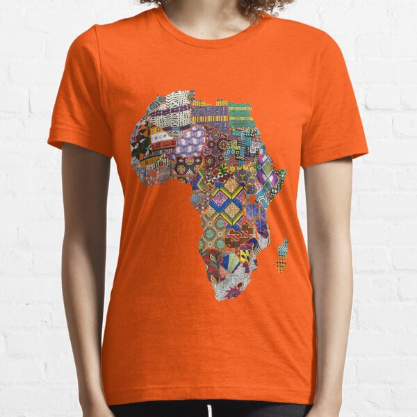 LyneCrea African Print Patchwork Essential T-Shirt