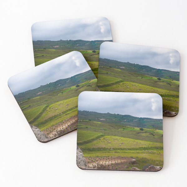 Item preview, Greenfields in Drousia - Landscape with Sheep designed and sold by Vienewi.