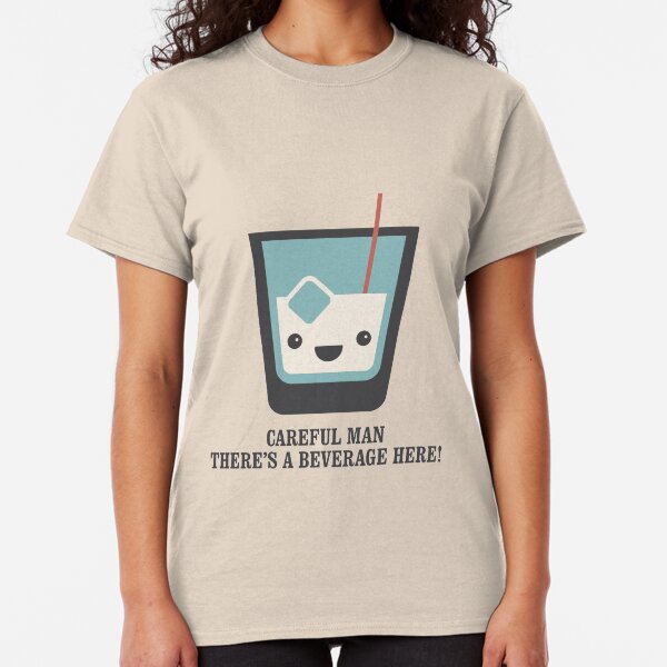 The Big Lebowski - White Russian - Careful Man, There's a Beverage Here! Classic T-Shirt