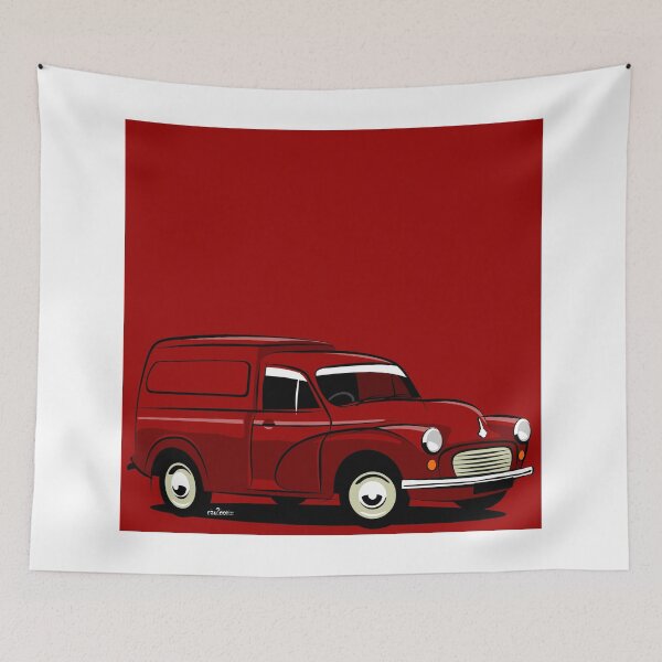 Item preview, Morris Minor 1000 van red designed and sold by car2oonz.