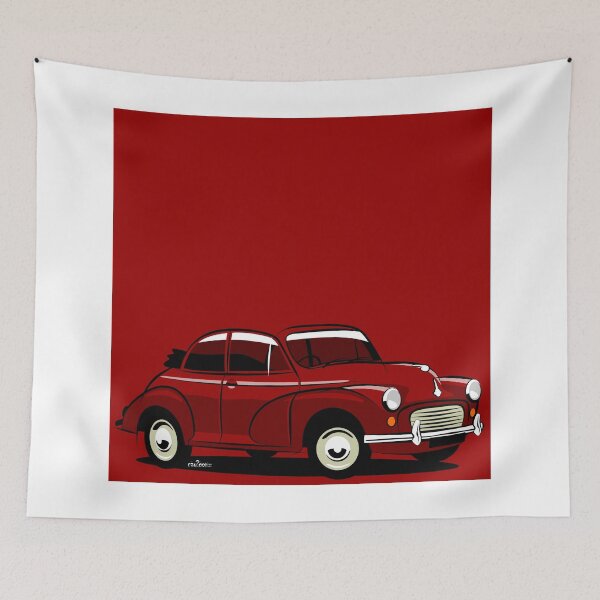 Item preview, Morris Minor 1000 tourer red designed and sold by car2oonz.