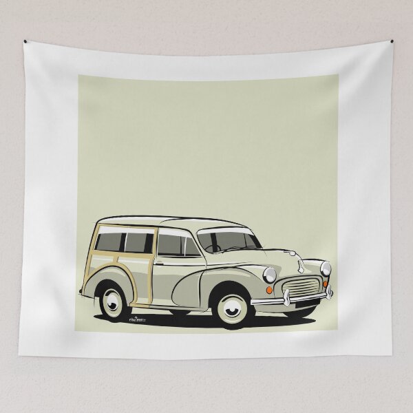 Item preview, Morris Minor 1000 Traveller Old English White designed and sold by car2oonz.
