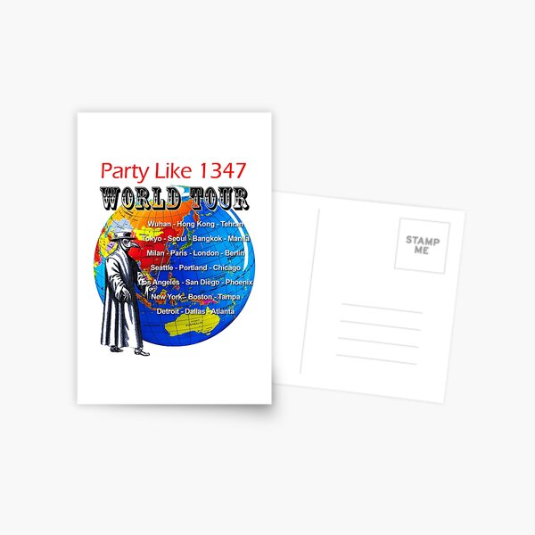 Party Like 1347 World Tour Postcard