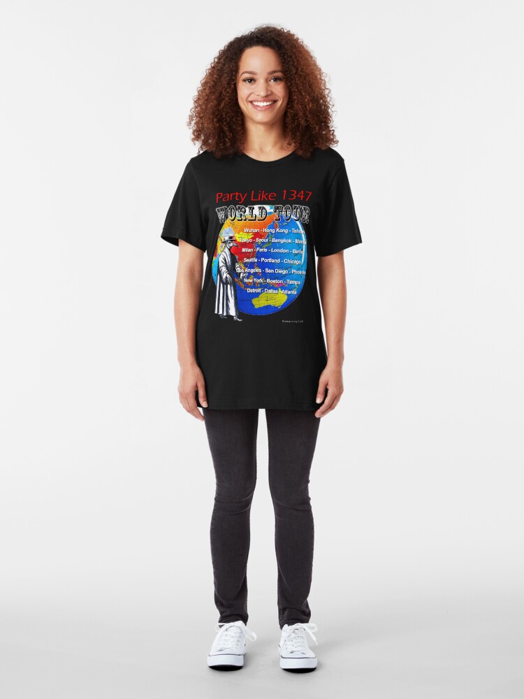 Alternate view of Party Like 1347 World Tour Slim Fit T-Shirt