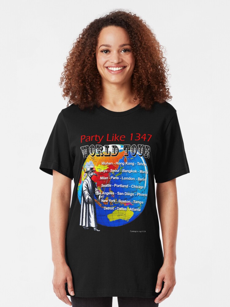 Alternate view of Party Like 1347 World Tour Slim Fit T-Shirt