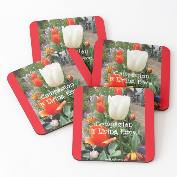 Item preview, Tulip Flowers Compassion is Living Love quote - Inspirational Quotes designed and sold by Sarah  Rajkotwala.
