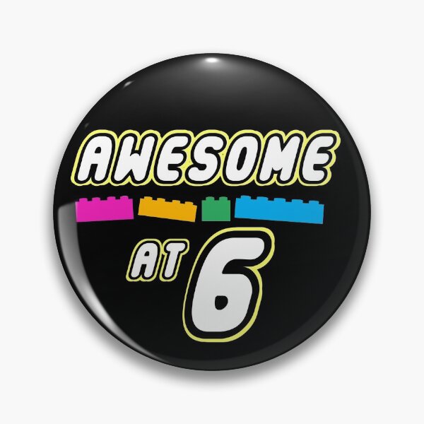 Item preview, Awesome at 6 Birthday Boy Party Theme Master Builder designed and sold by JukeLox.