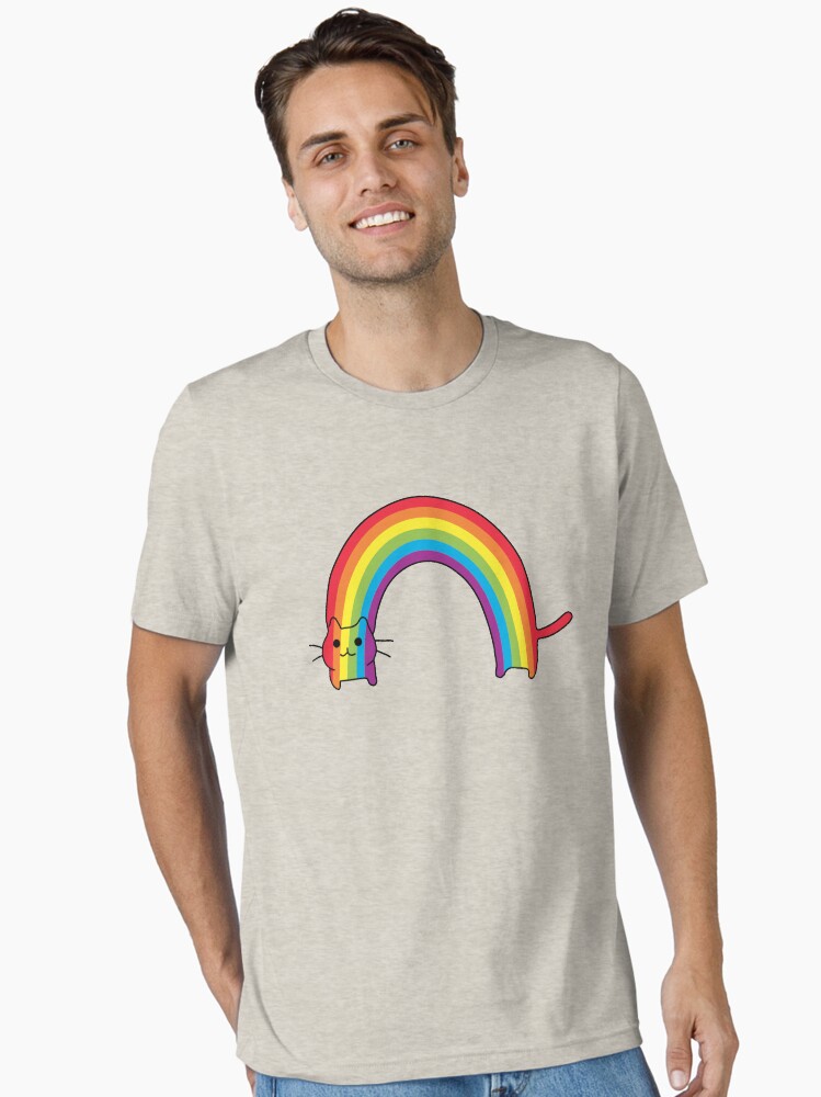 Thumbnail 2 von 7, Essential T-Shirt, Regenbogenkatze designt und verkauft von whitneykayc.
