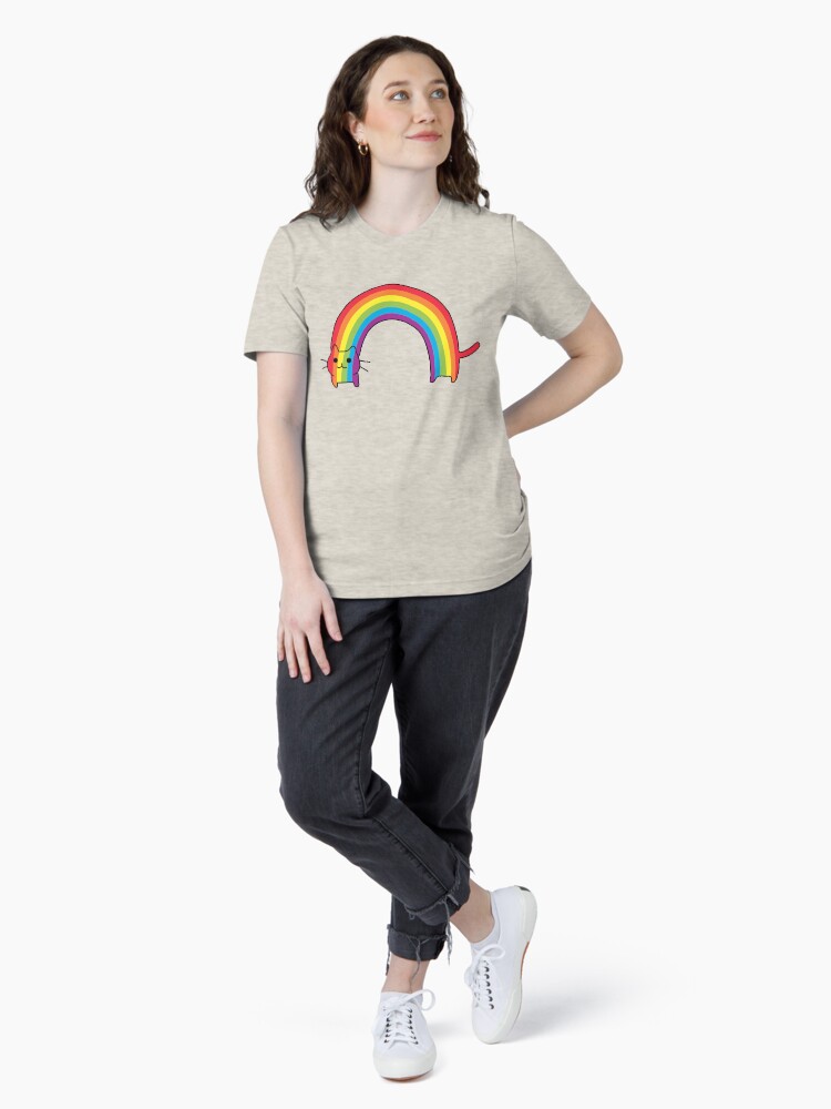 Thumbnail 4 von 7, Essential T-Shirt, Regenbogenkatze designt und verkauft von whitneykayc.