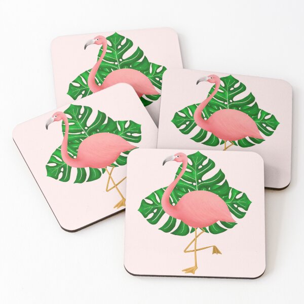 Item preview, Flamingo and Monstera - Pink designed and sold by Ellanadoesart.