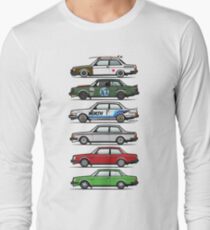 Stack Of Volvo 242 240 Series Brick Coupes Long Sleeve T-Shirt
