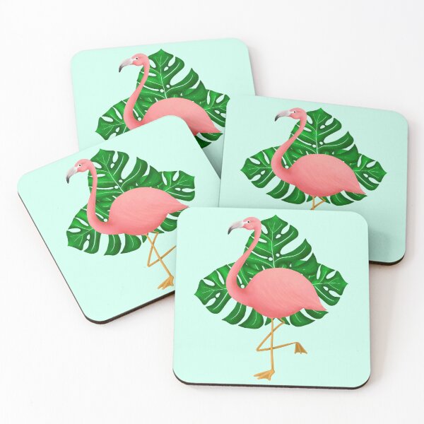 Item preview, Flamingo Monstera  designed and sold by Ellanadoesart.
