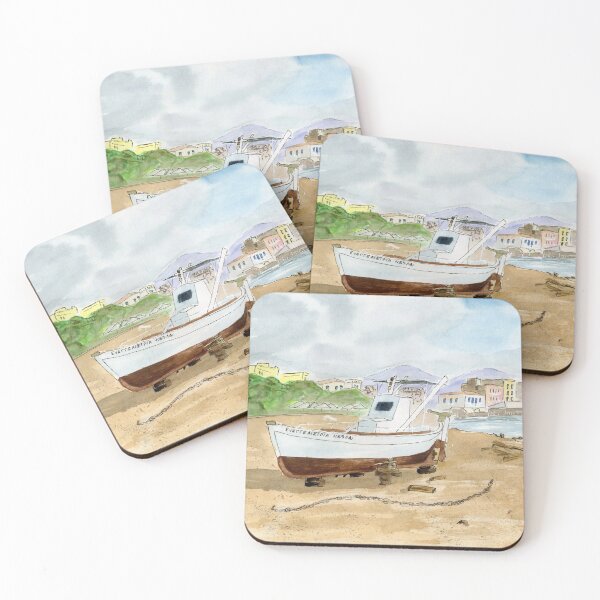 Item preview, The old boat on the beach designed and sold by Tatti-arts.