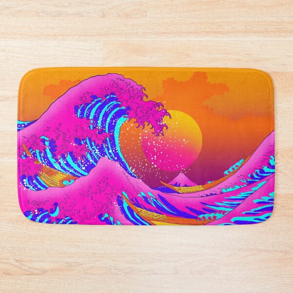 Item preview, great wave off kanagawa neonwave designed and sold by gomskyartstudio.