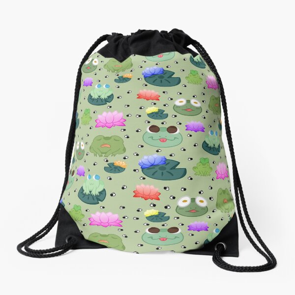 Ribbit Ribbit Hop Drawstring Bag