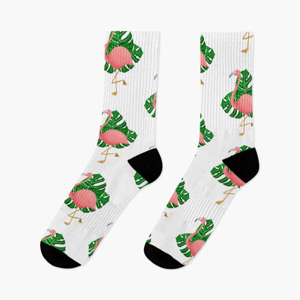 Item preview, Flamingo & Monstera designed and sold by Ellanadoesart.