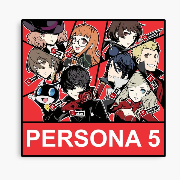 Persona 5 phantom thieves (red background) Canvas Print