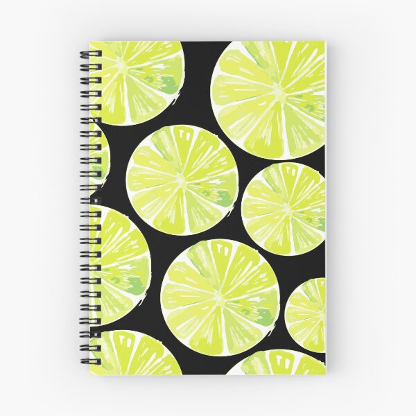 Item preview, Round Juicy Limes (Black) designed and sold by Aquarela1.