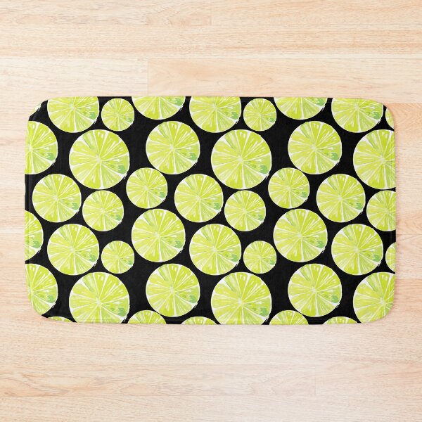 Item preview, Round Juicy Limes (Black) designed and sold by Aquarela1.