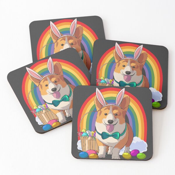 Item preview, Pembroke Welsh Corgi Bunny Happy Easter Day designed and sold by Nosek1ng.