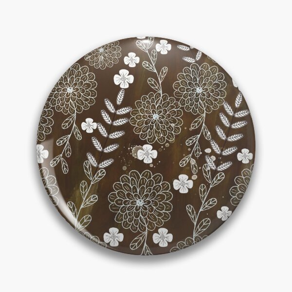 Item preview, Brown Floral Pattern designed and sold by Nora Gad.