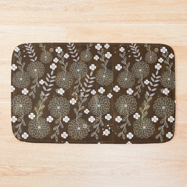 Item preview, Brown Floral Pattern designed and sold by Nora Gad.