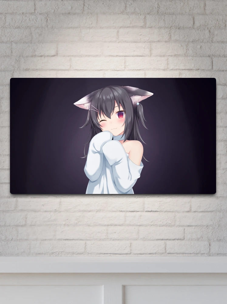 Neko Waifu Anime Cat Girl ' Poster, picture, metal print, paint by  AestheticAlex