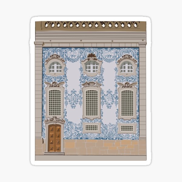 Vista previa del artículo con la obra «Iglesia portuguesa de azulejos azules», diseñado y vendido por jenbucheli.