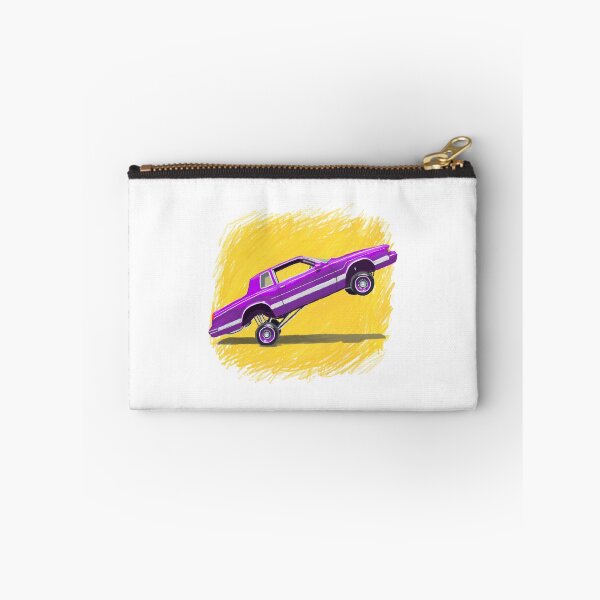 Item preview, Purple Box Chevy on Hydraulics on Yellow Background designed and sold by Catie Stewart.