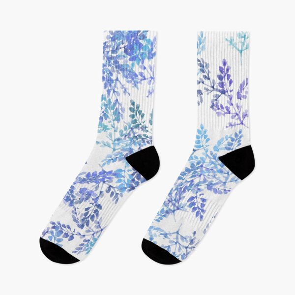 Item preview, Simple Blue floral pattern designed and sold by Nora Gad.