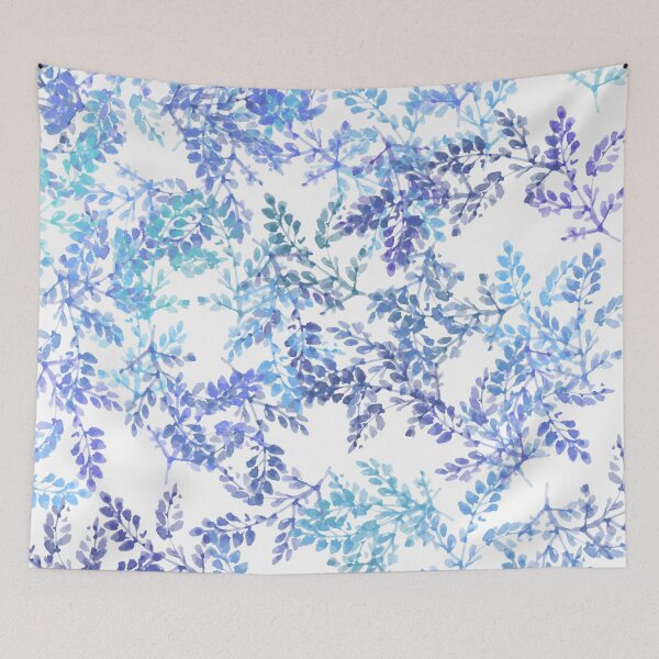 Item preview, Simple Blue floral pattern designed and sold by Nora Gad.
