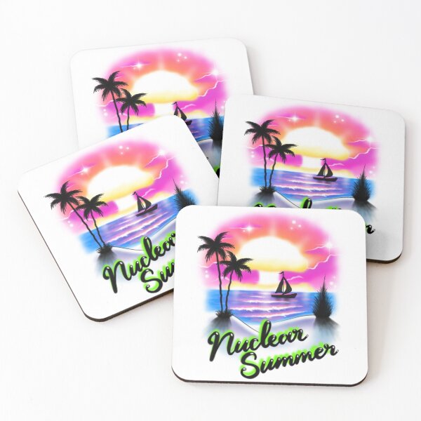 Item preview, Nuclear Summer Colorful Travel Airbrush Tee Design designed and sold by Catie Stewart.