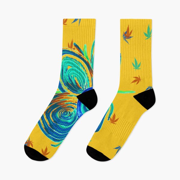 Item preview, Yellow blue Abstract flower designed and sold by Nora Gad.