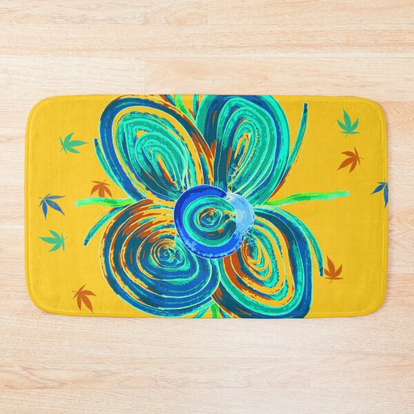 Item preview, Yellow blue Abstract flower designed and sold by Nora Gad.