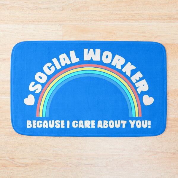 Item preview, Social Worker Because I Care About You! Cute Rainbow And Heart Quote designed and sold by swiftyspade.