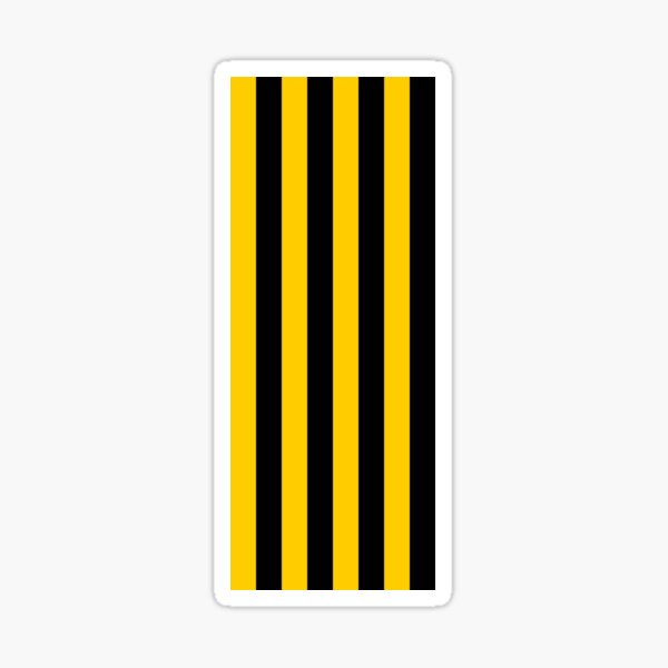 60s Fashion Graphic T-shirts yellow and Black Sticker