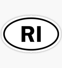 Rhode Island - RI - oval sticker and more Sticker