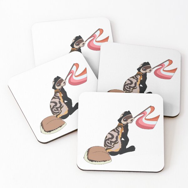 Item preview, LGBT+ Marbled Polecat - Lesbian - designed and sold by DovahCourts.
