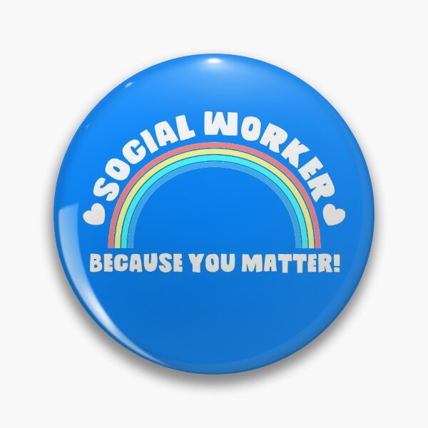 Item preview, Social Worker Because You Matter! Cute Rainbow And Heart Quote designed and sold by swiftyspade.