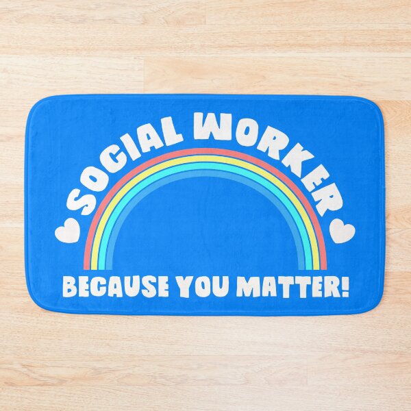 Item preview, Social Worker Because You Matter! Cute Rainbow And Heart Quote designed and sold by swiftyspade.