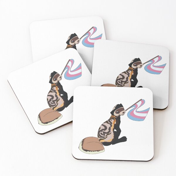 Item preview, LGBT+ Marbled Polecat - Transgender designed and sold by DovahCourts.