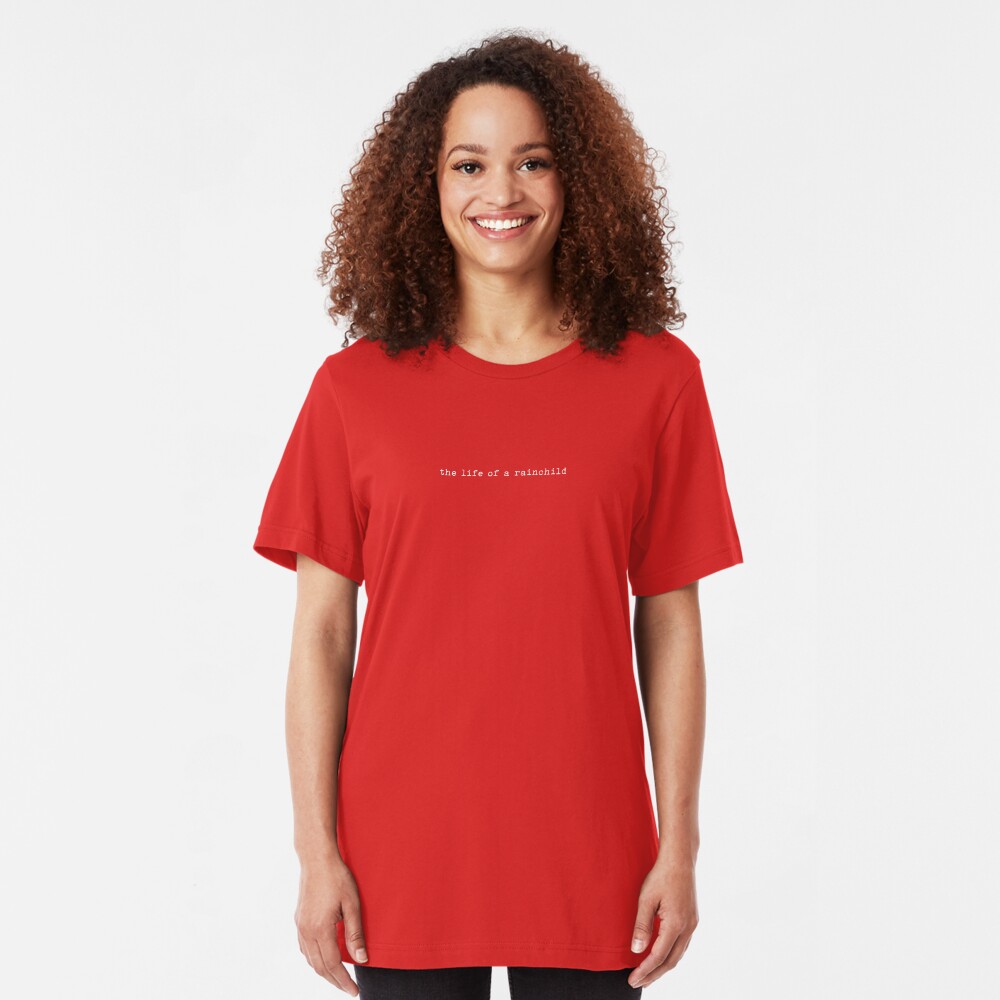 The Life Of A Rainchild (white) Slim Fit T-Shirt