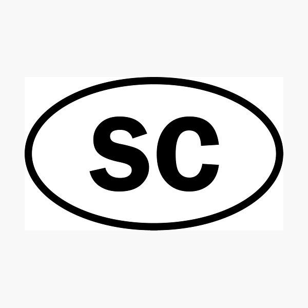Item preview, South Carolina - SC - oval sticker and more designed and sold by welikestuff.