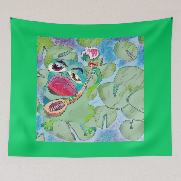 Item preview, Titus ? Frog Plays ? Guitar On The Lily Pad designed and sold by pinkyjainpan.