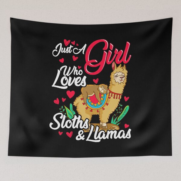Item preview, Cute Just A Girl Who Loves Sloths & Llamas designed and sold by perfectpresents.
